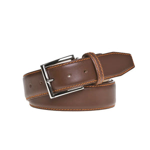 Cognac Italian Calf Leather Belt