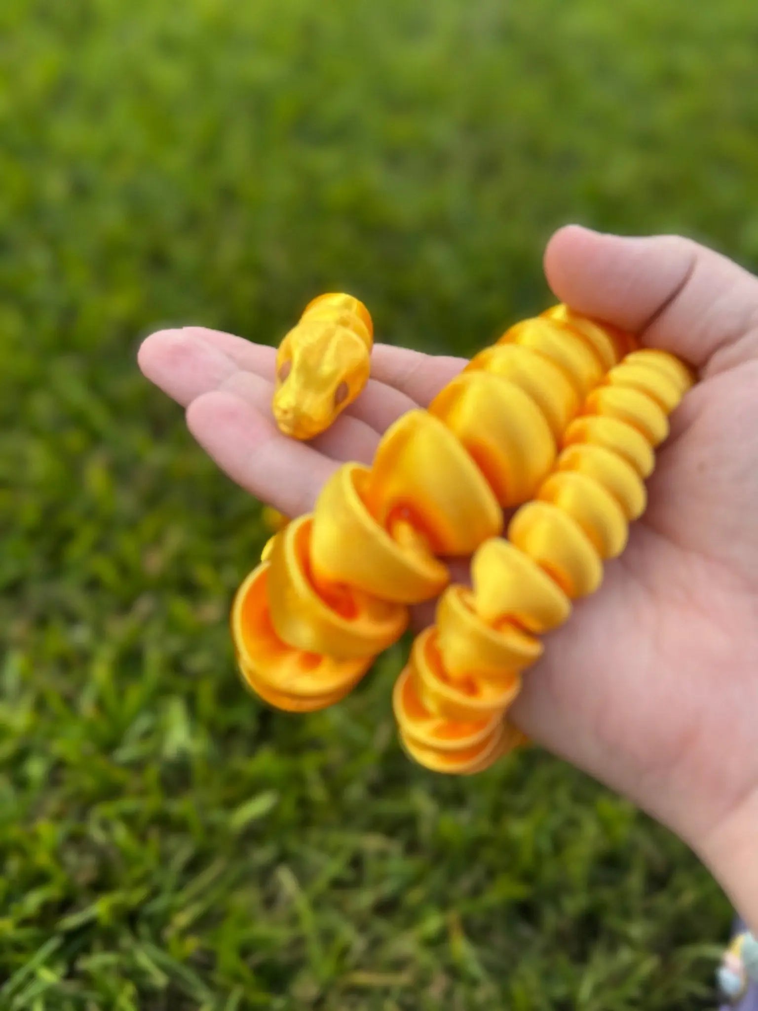 Color Shift Snake 3D Printed Fidget Toy | Large Reptile Sensory Toy by Mushroom Lady Co, paper gift detail photo 2
