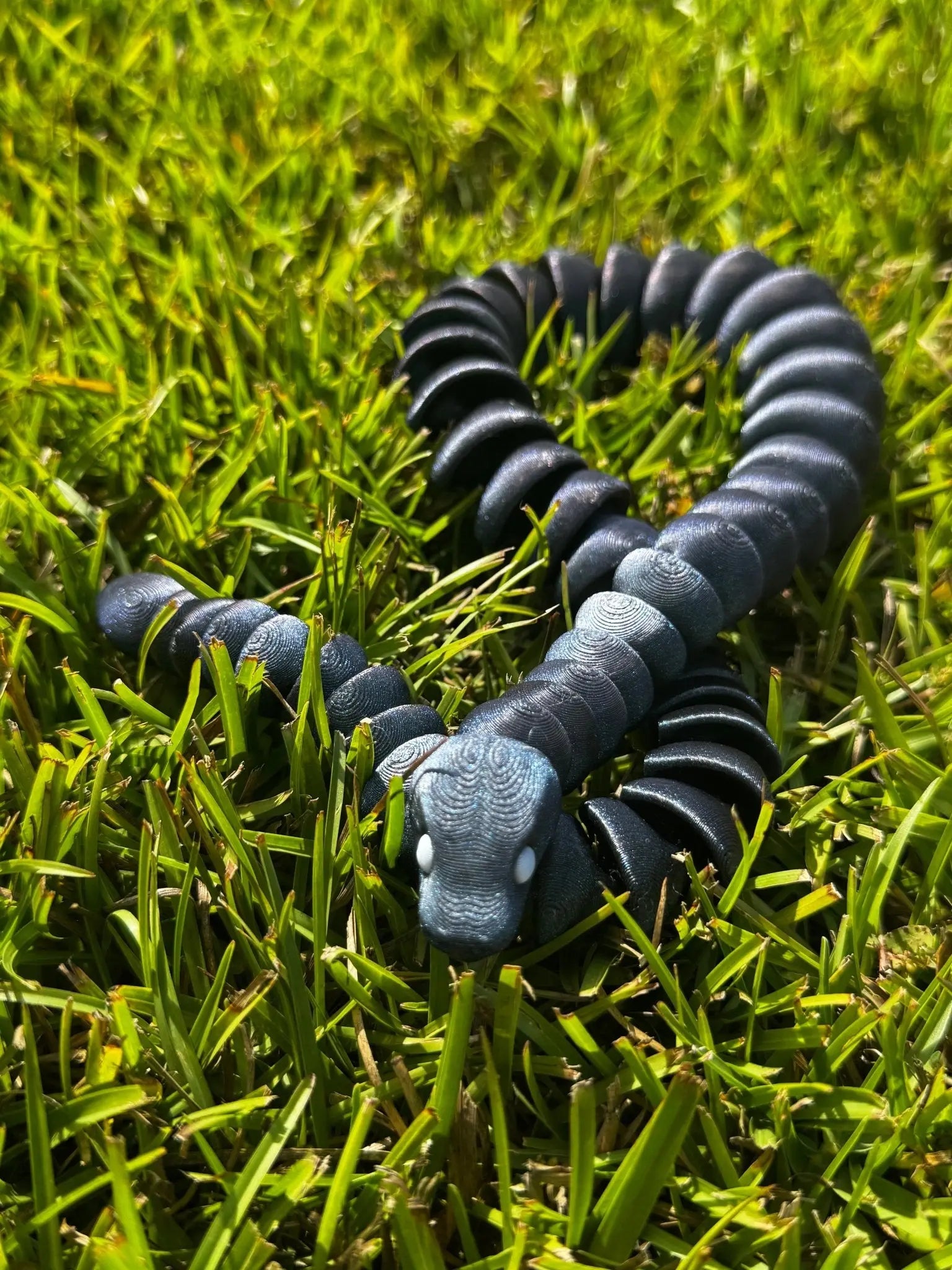 Color Shift Snake 3D Printed Fidget Toy | Large Reptile Sensory Toy by Mushroom Lady Co, paper gift detail photo 3