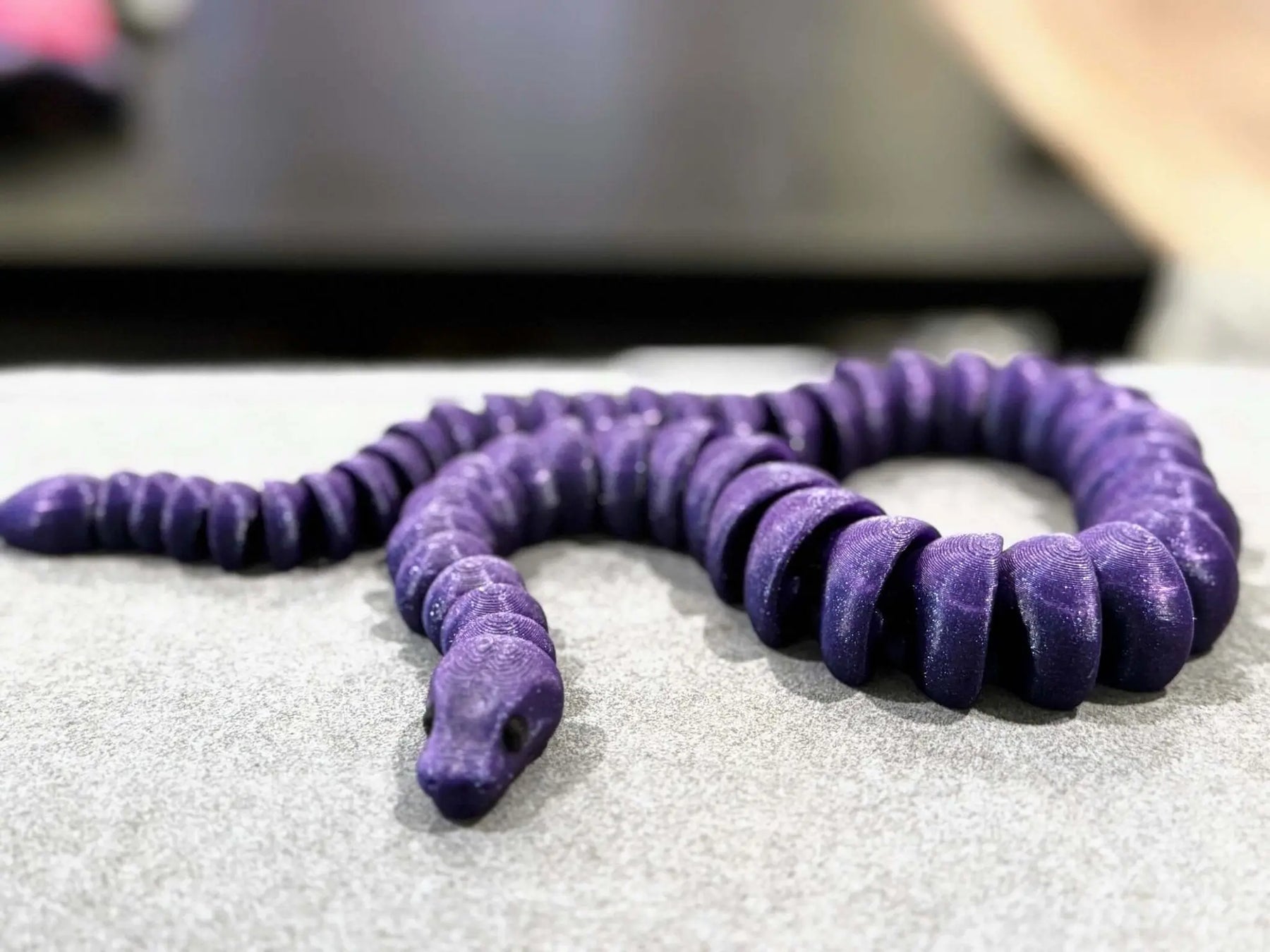 Color Shift Snake 3D Printed Fidget Toy | Large Reptile Sensory Toy by Mushroom Lady Co, paper gift detail photo 6