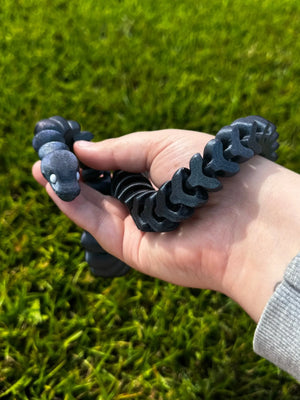 Color Shift Snake 3D Printed Fidget Toy | Large Reptile Sensory Toy by Mushroom Lady Co, paper gift detail photo 8