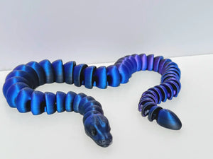 Color Shift Snake 3D Printed Fidget Toy | Large Reptile Sensory Toy by Mushroom Lady Co, paper gift detail photo 15