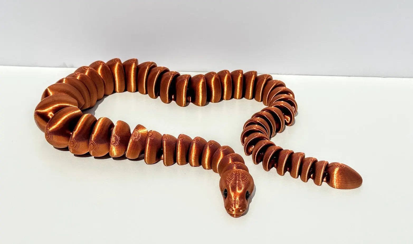 Color Shift Snake 3D Printed Fidget Toy | Large Reptile Sensory Toy by Mushroom Lady Co, paper gift detail photo 18