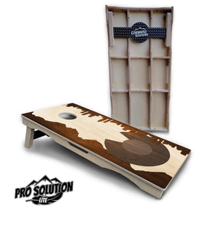 Colorado Wood Skyline Cornhole Boards - Pro Solution Lite Series Cornhole Solutions