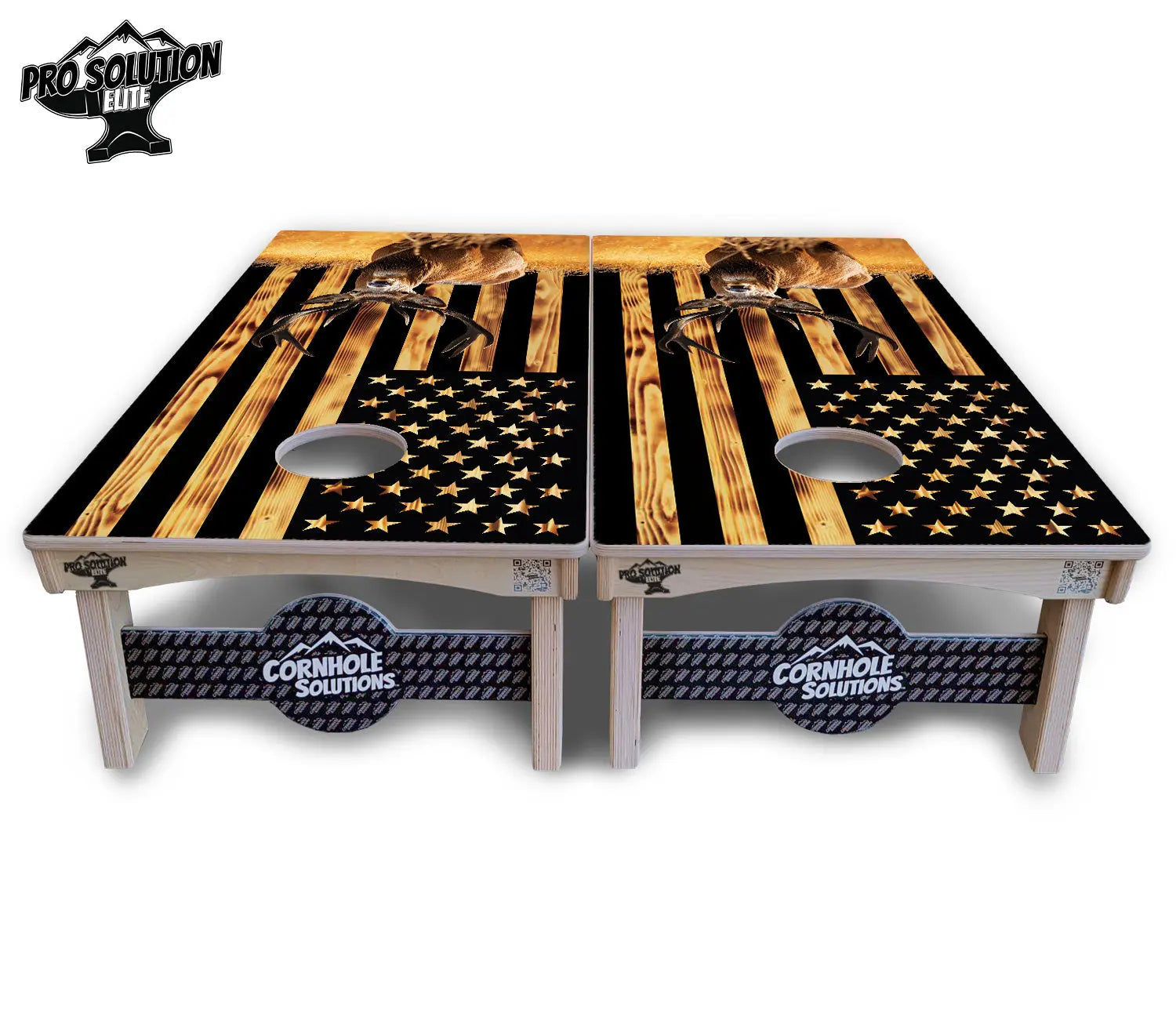 Colorful Deer & Fish Cornhole Boards - Pro Solution Elite Series by Cornhole Solutions, custom cornhole board detail photo 4