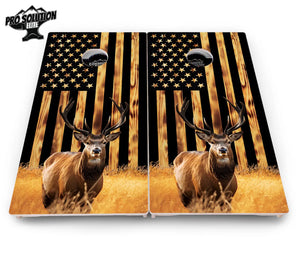 Colorful Deer & Fish Cornhole Boards - Pro Solution Elite Series by Cornhole Solutions, custom cornhole board detail photo 5