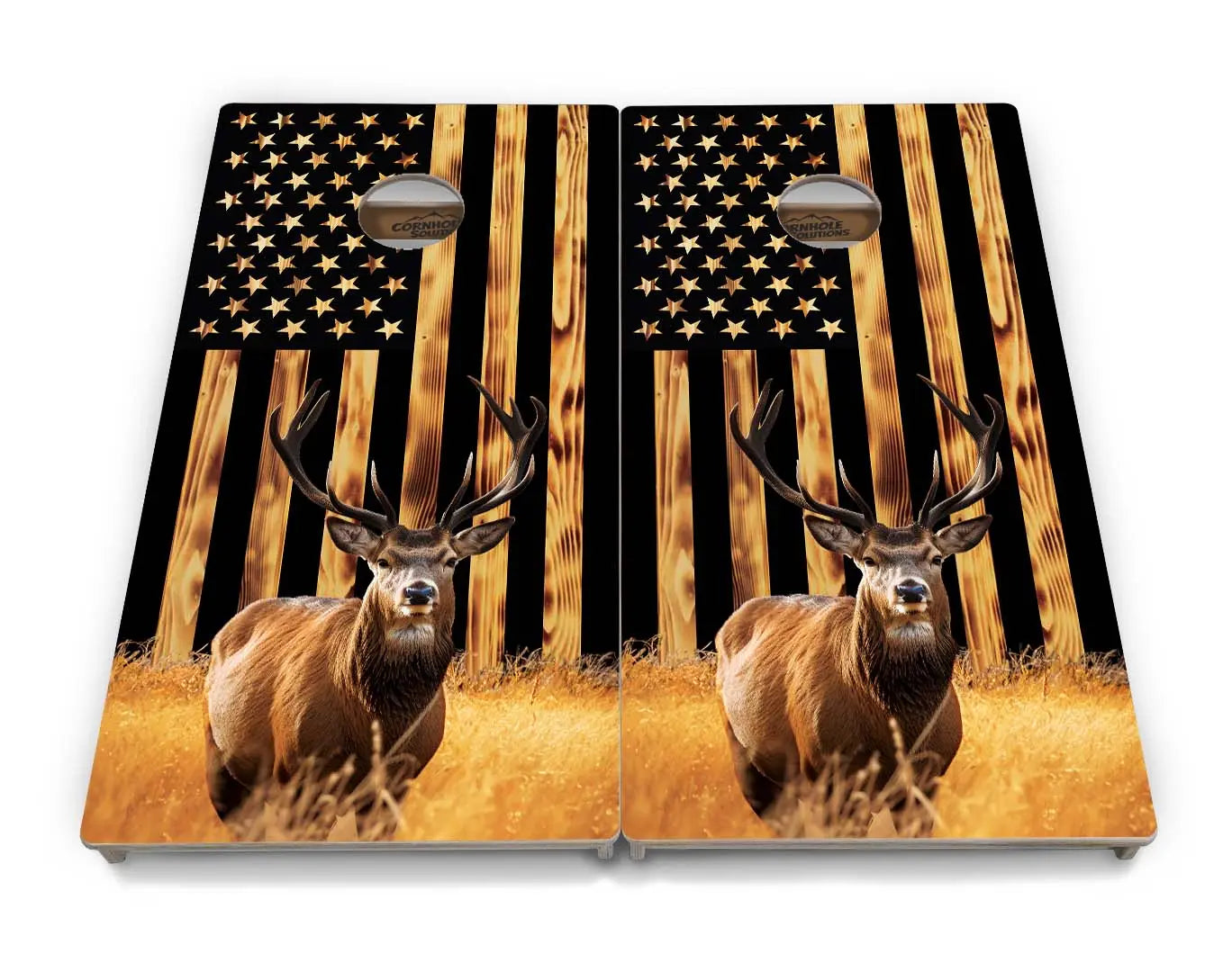 Colorful Deer & Fish Cornhole Boards - Professional Tournament Series Cornhole Solutions