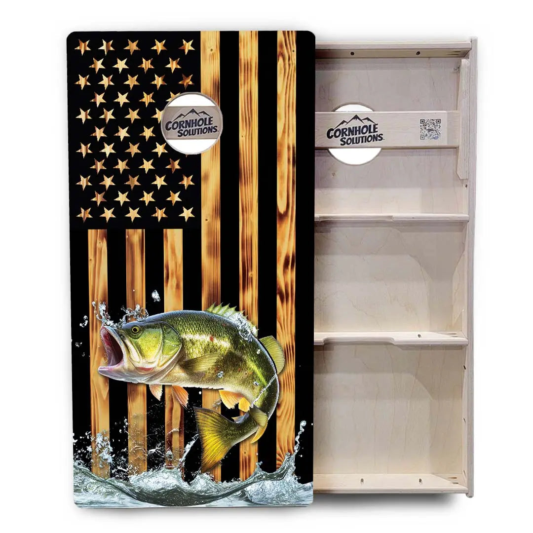 Colorful Deer & Fish Cornhole Boards - Professional Tournament Series Cornhole Solutions