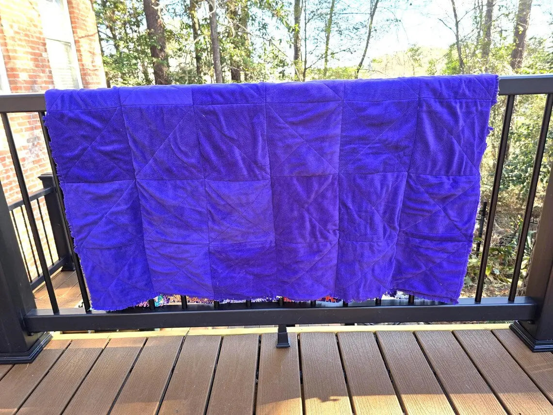 Colorful Rag Quilt Throw, Cotton Patchwork Lap Quilt with Soft Fleece Backing, Handmade Boho Couch Blanket, Bright Scrap Quilt Gift Maypop House Designs