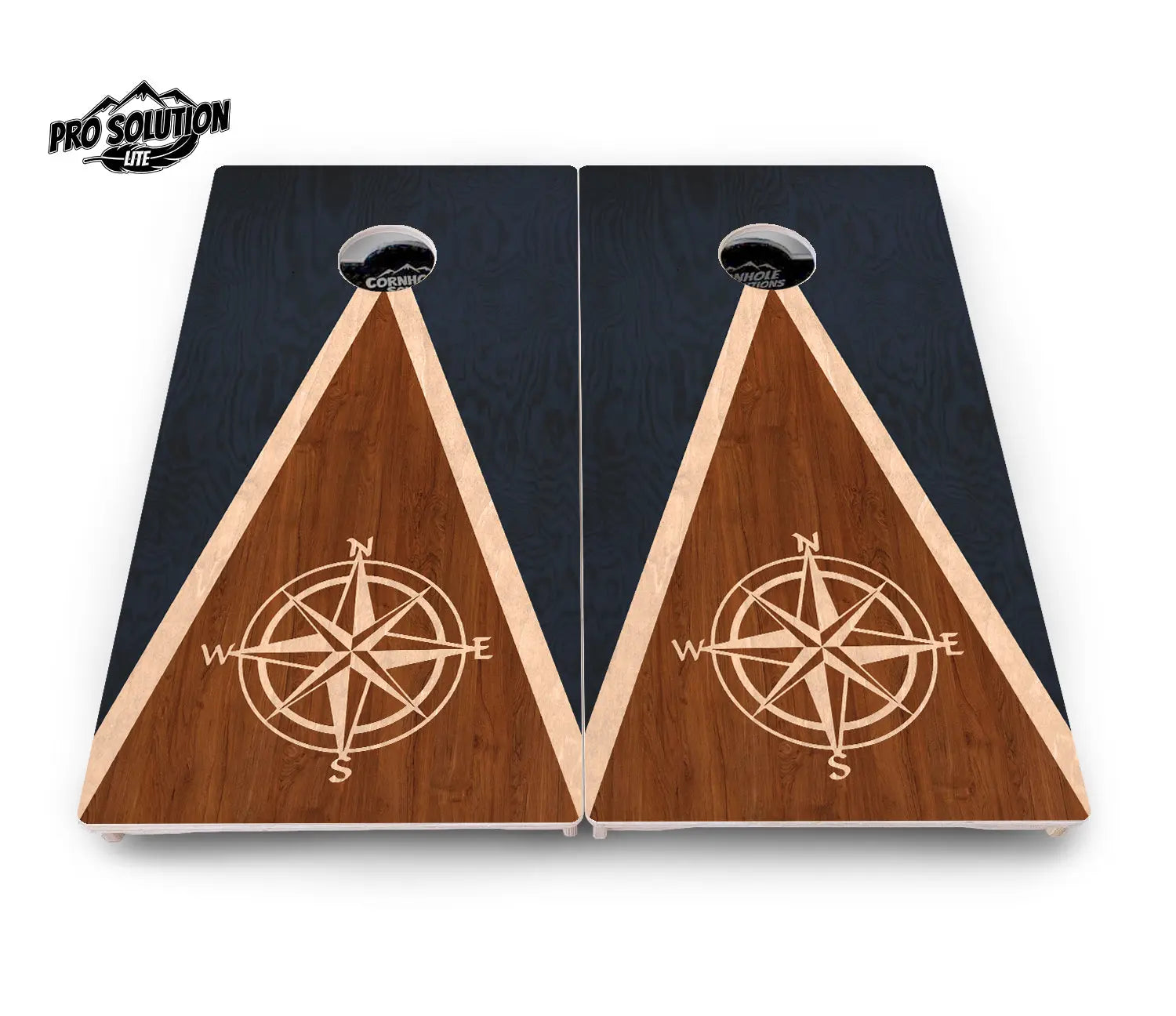 Compass Stain Triangle Cornhole Boards - Pro Solution Lite Series Cornhole Solutions