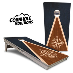 Compass Stain Triangle Cornhole Boards - Professional Tournament Series by Cornhole Solutions, custom cornhole board main product photo
