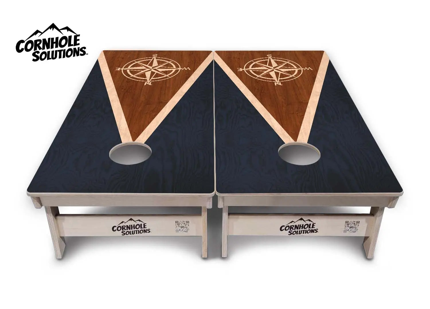 Compass Stain Triangle Cornhole Boards - Professional Tournament Series Cornhole Solutions
