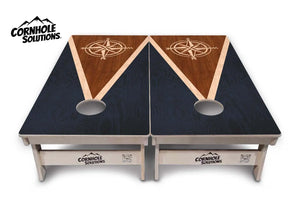 Compass Stain Triangle Cornhole Boards - Professional Tournament Series by Cornhole Solutions, custom cornhole board detail photo 2