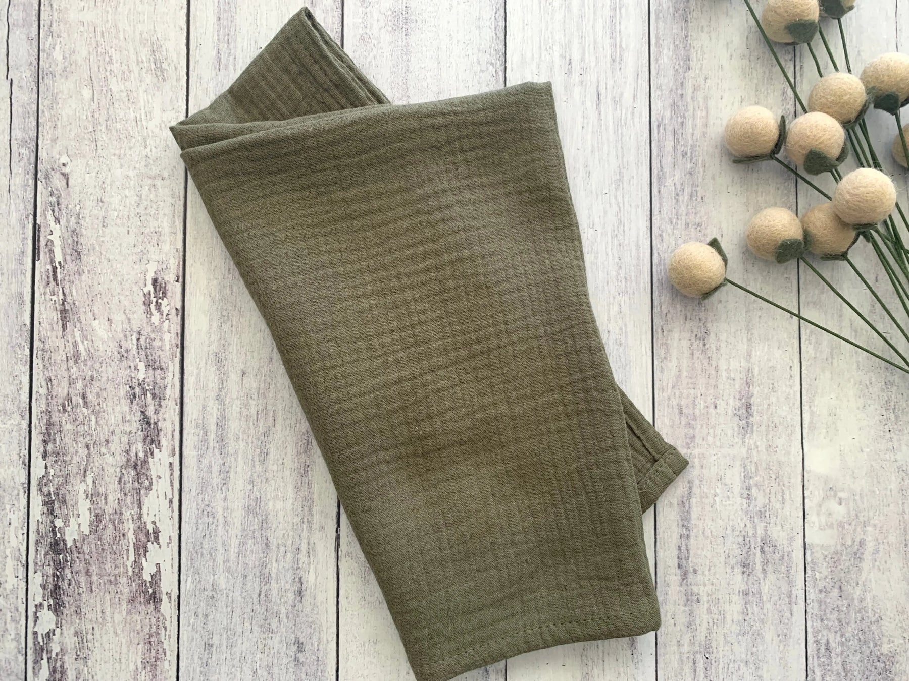 Cotton Crinkle Cloth Napkins, set of four by Dot and Army, cloth napkins detail photo 12
