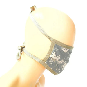 Digital camouflage cotton face mask on a mannequin head