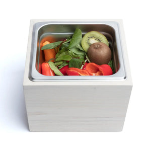 Countertop Compost Bin - Noaway© in Magnolia Wood and Stainless Steel by Alabama Sawyer, Southern lifestyle apparel detail photo 8