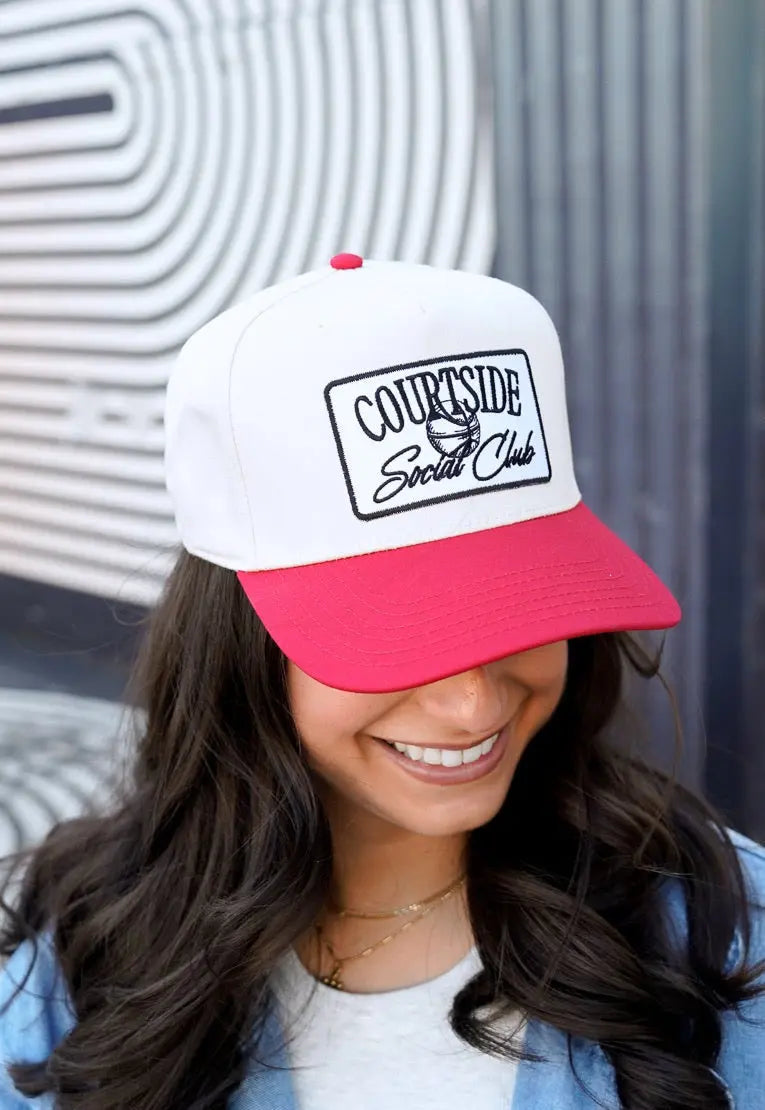 Courtside Social Club - Vintage Trucker Hat by KenzKustomz, Southern lifestyle apparel detail photo 2