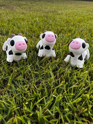 Cow 3D Printed Fidget Toy | Large Farm Animal Sensory Toy by Mushroom Lady Co, paper gift main product photo