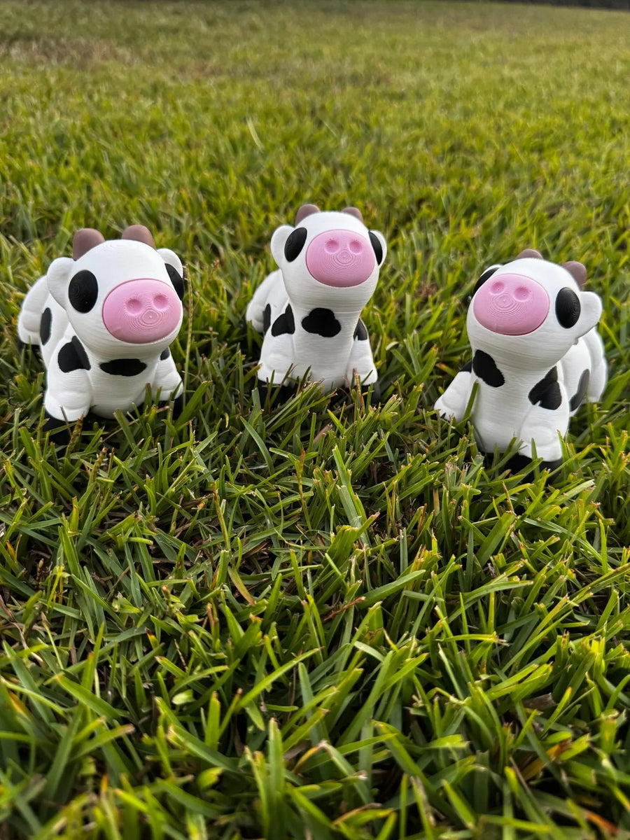 Cow 3D Printed Fidget Toy | Large Farm Animal Sensory Toy