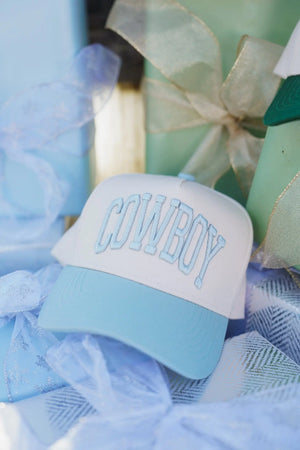 Cowboy - Baby Blue Vintage Trucker Hat KenzKustomz