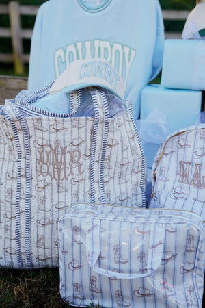 Cowboy - Baby Blue Vintage Trucker Hat KenzKustomz