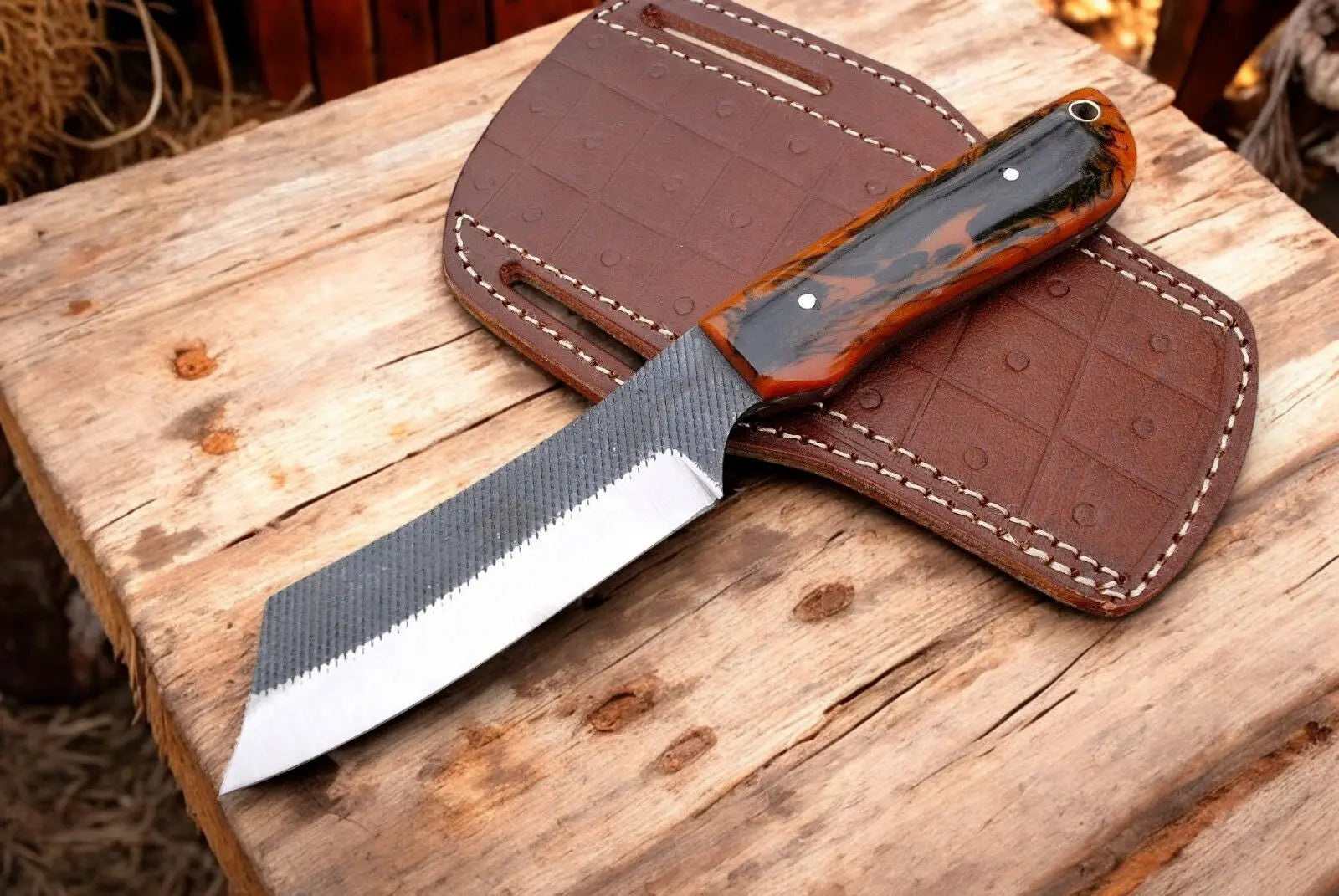 Cowboy Knife – Rugged Custom Wild West Edition 2025 by Damascus Knife Store, Damascus knife main product photo