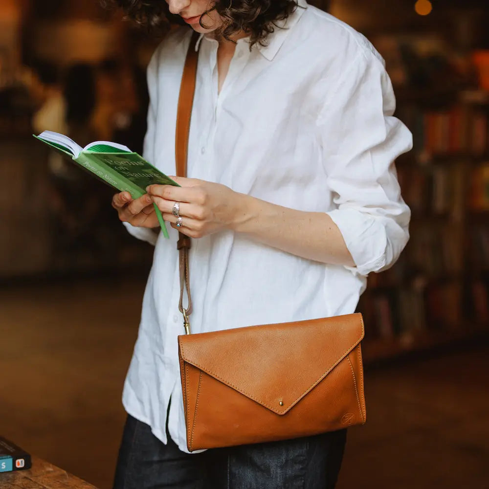 Craft & Forge Leather Crossbody Bag by Mission Mercantile Leather Goods, natural skincare main product photo