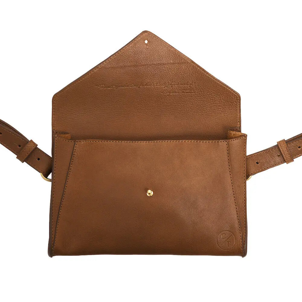 Craft & Forge Leather Crossbody Bag by Mission Mercantile Leather Goods, natural skincare detail photo 12