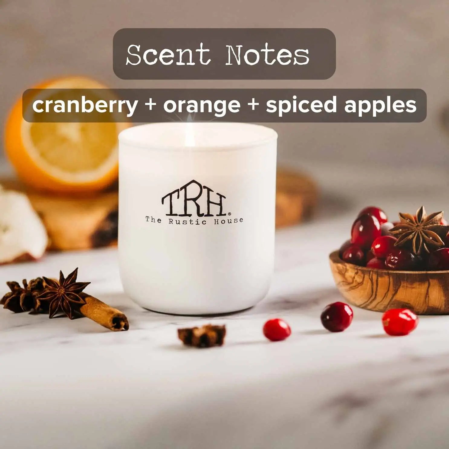 Cranberry + Spice Candle The Rustic House