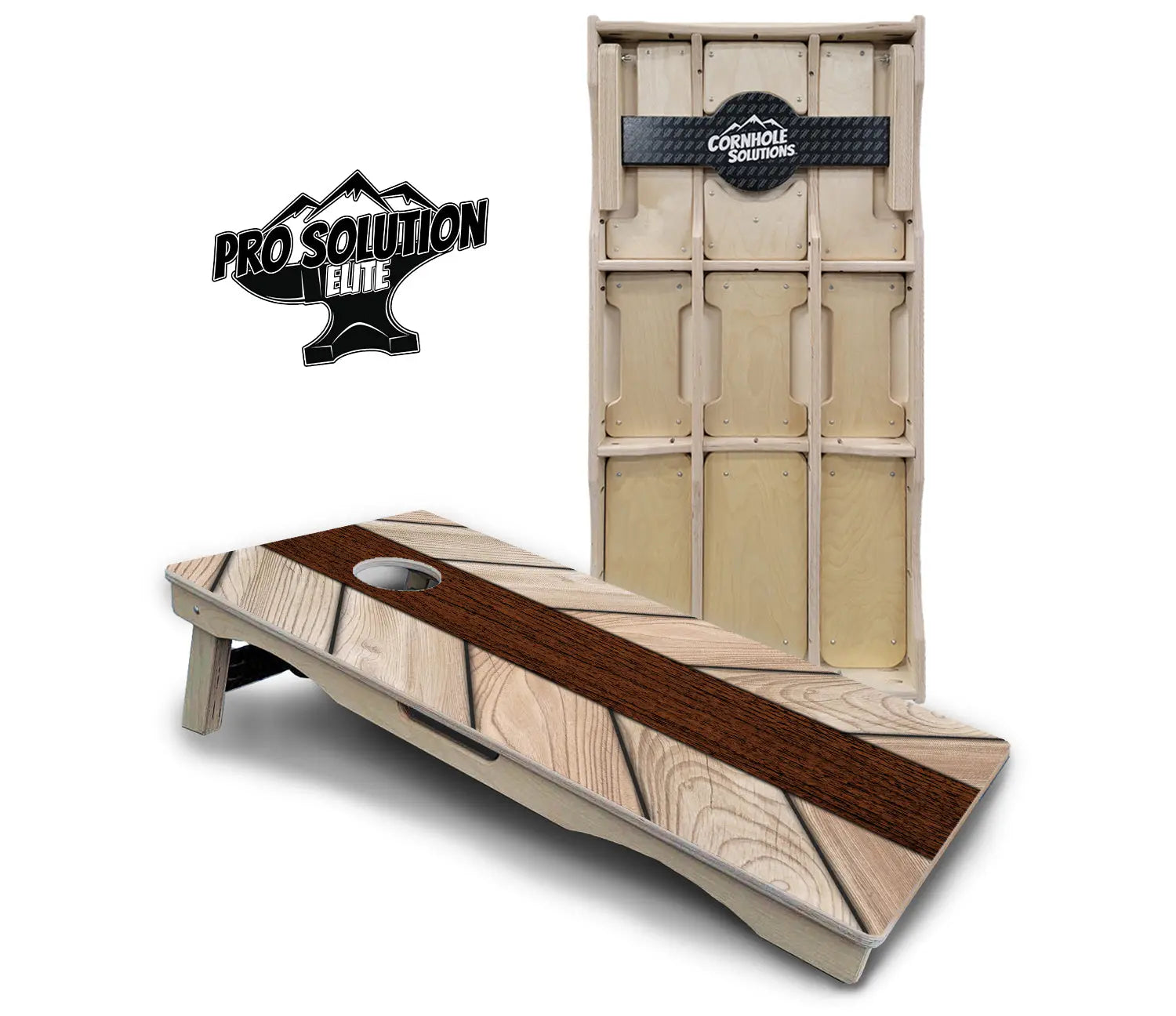 Cream Planks Cornhole Boards - Pro Solution Elite Series Cornhole Solutions
