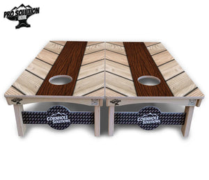 Cream Planks Cornhole Boards - Pro Solution Elite Series Cornhole Solutions