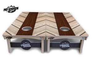 Cream Planks Cornhole Boards - Pro Solution Lite Series by Cornhole Solutions, custom cornhole board detail photo 2