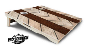 Cream Planks Cornhole Boards - Pro Solution Lite Series by Cornhole Solutions, custom cornhole board detail photo 4
