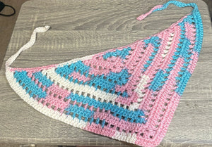 Crocheted Pride Flag Bandana - Handmade LGBTQ Accessories Mississippi Klassy Krafts