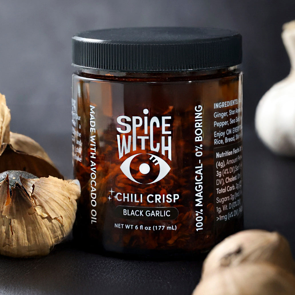 Chili Crisp Black Garlic Flavor- Avocado Oil, Savory Depth, Umami Crunch by Spice Witch, Southern food gift detail photo 7