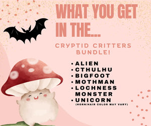 Cryptid Critters Fidget Bundle by Mushroom Lady Co, 3D printed gift detail photo 2