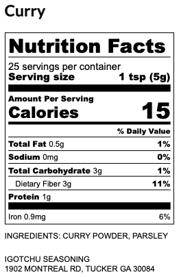 Igotchu Curry Seasoning by Igotchu Seasonings, Southern food gift detail photo 3