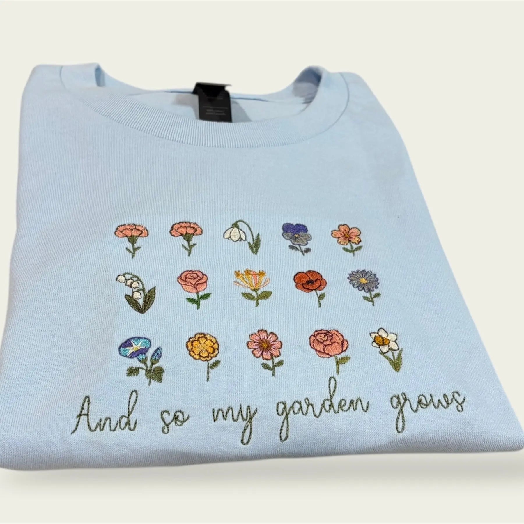 Custom Birth Month Flower Shirt, Embroidered Family Garden Shirt Poor Hog Customs
