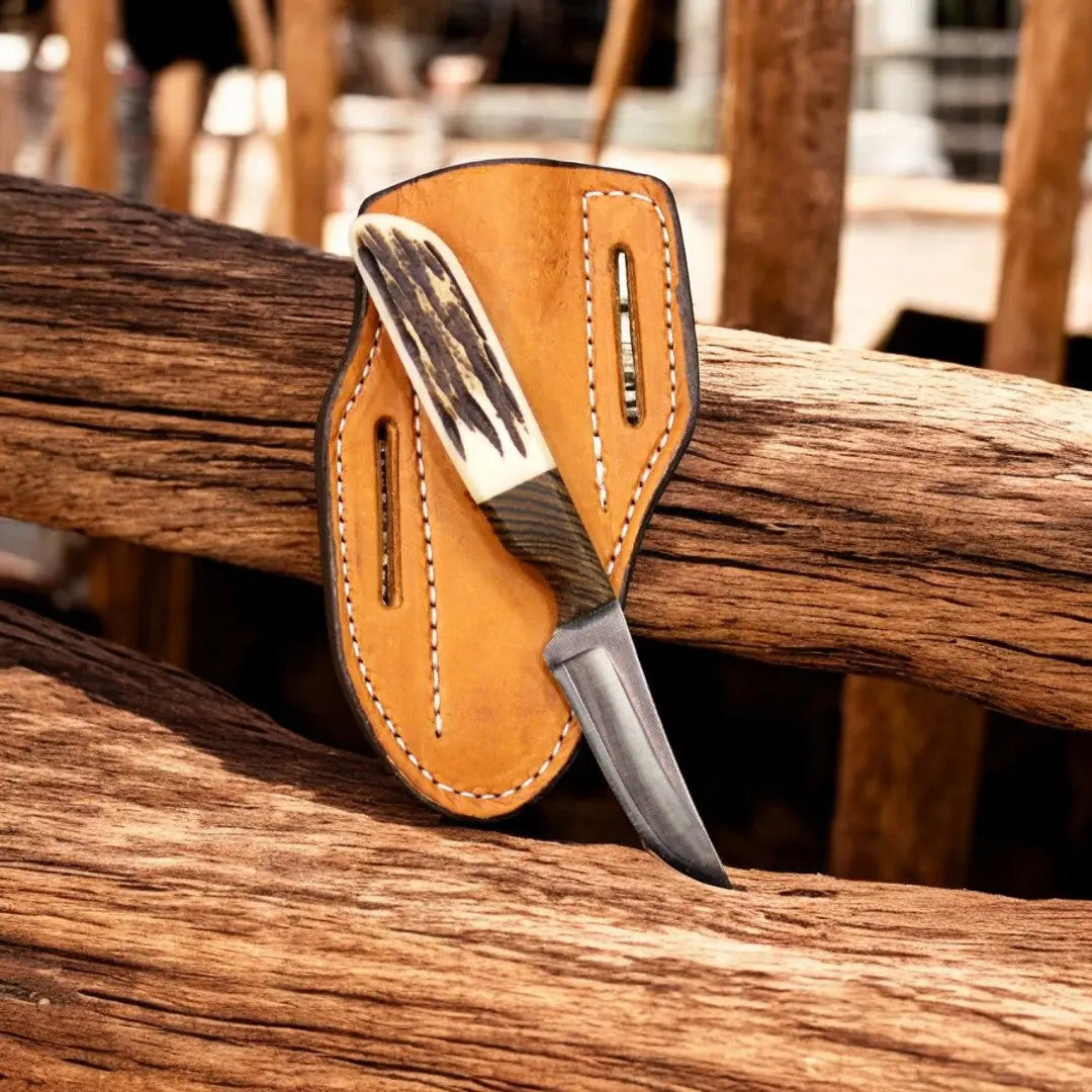 Custom Cowboy Knife – Summer Adventure Essential Damascus Knife Store