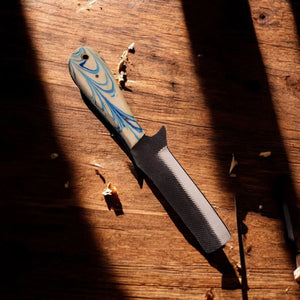 Custom Handmade Bull Cutter Knife – 8" File Tool Steel Damascus Knife Store