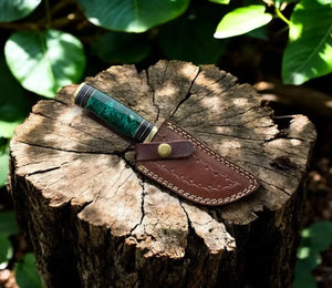 Custom Handmade Damascus Hunting Knife – 8" with Sheath Damascus Knife Store