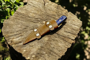 Custom Handmade Damascus Hunting Knife – Exotic Wood Handle Damascus Knife Store