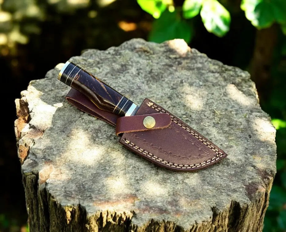 Custom Handmade Damascus Hunting Knife with Epoxy Handle Damascus Knife Store