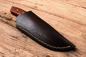 Custom Handmade Damascus Skinning Knife with Wood Handle Damascus Knife Store