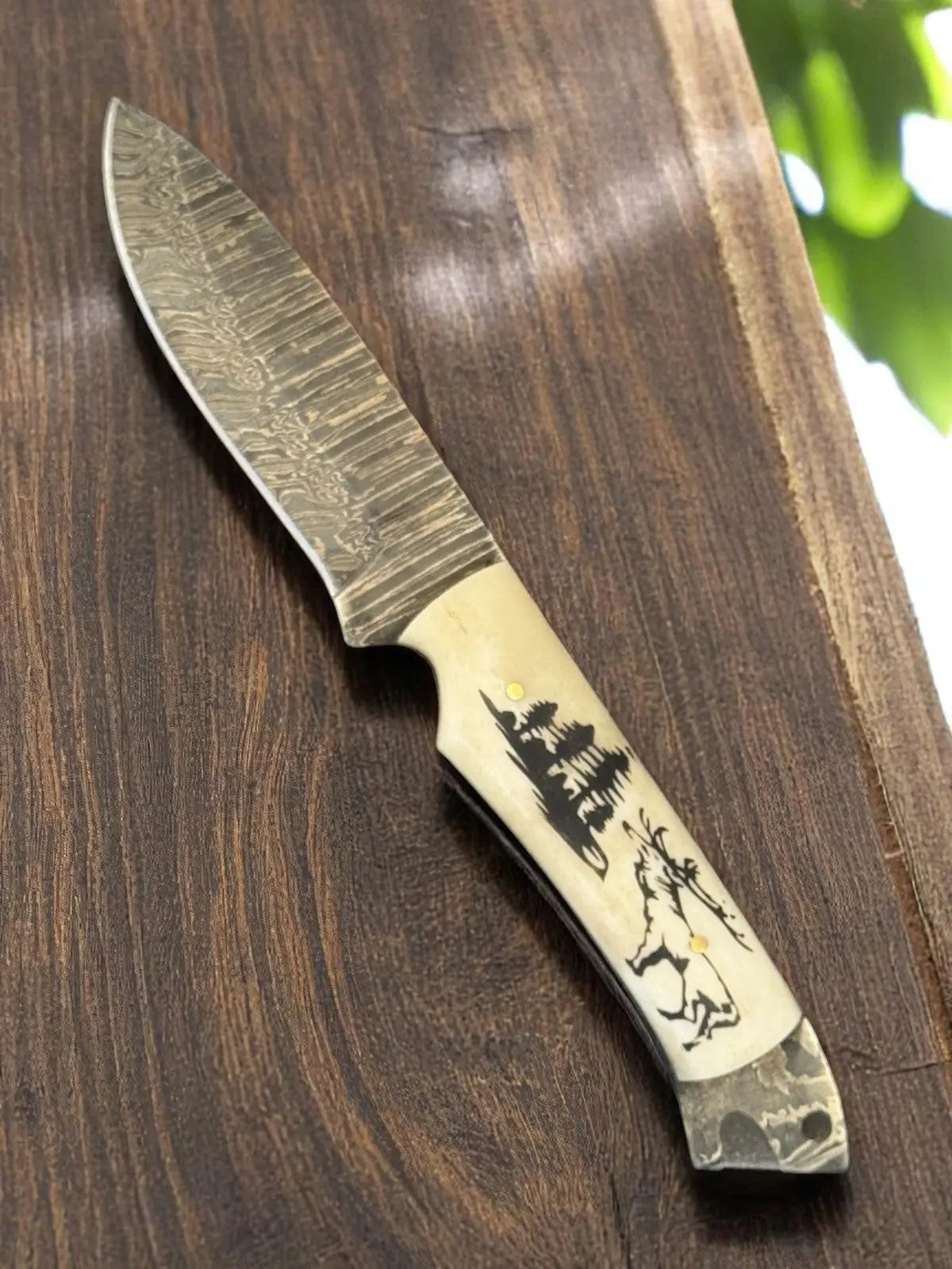 Custom Handmade Damascus Steel Hunting Knife 8" Damascus Knife Store