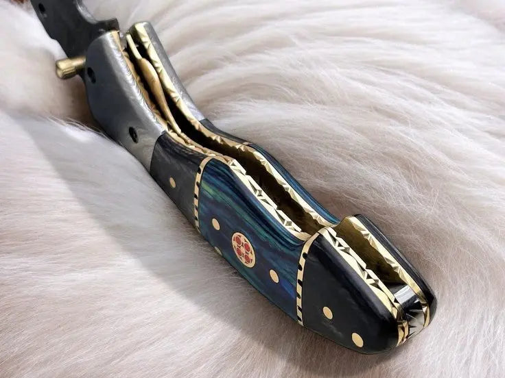Custom Handmade Damascus Steel Pocket Knife - 3" Blade Damascus Knife Store