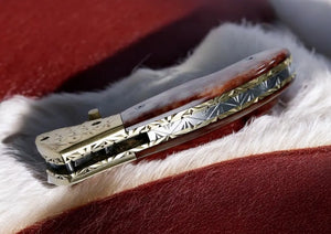 Custom Handmade Damascus Steel Pocket Knife – 3" Blade Damascus Knife Store