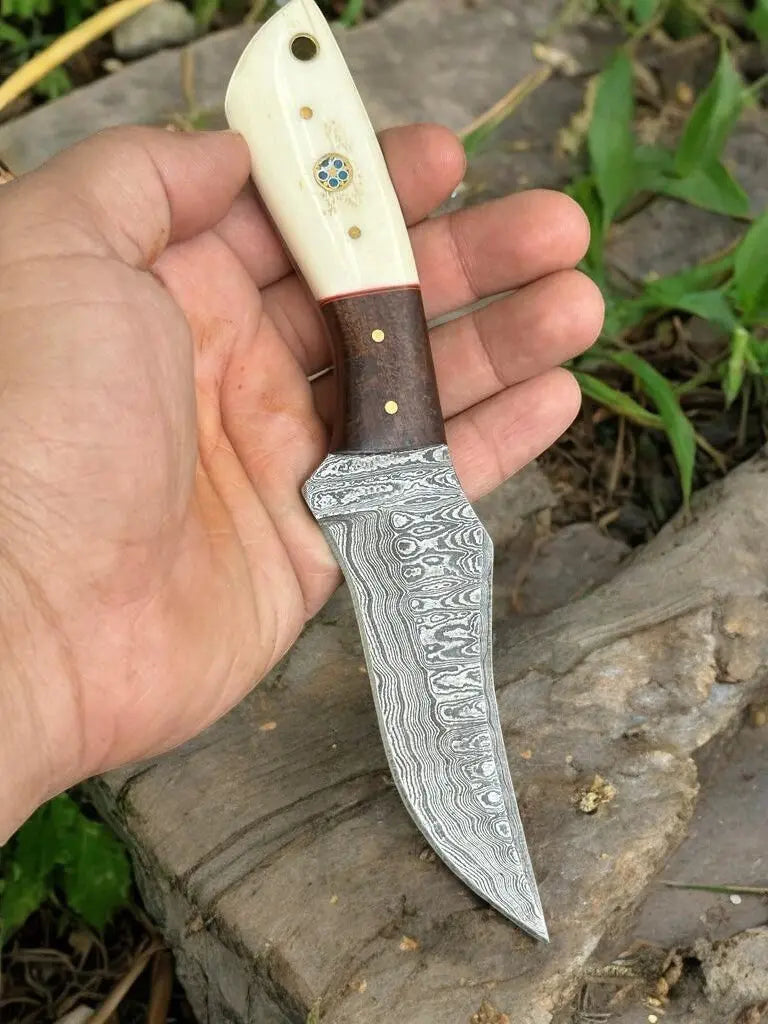 Custom Handmade Hunting Knife – Damascus Steel Blade by Damascus Knife Store, Damascus knife main product photo