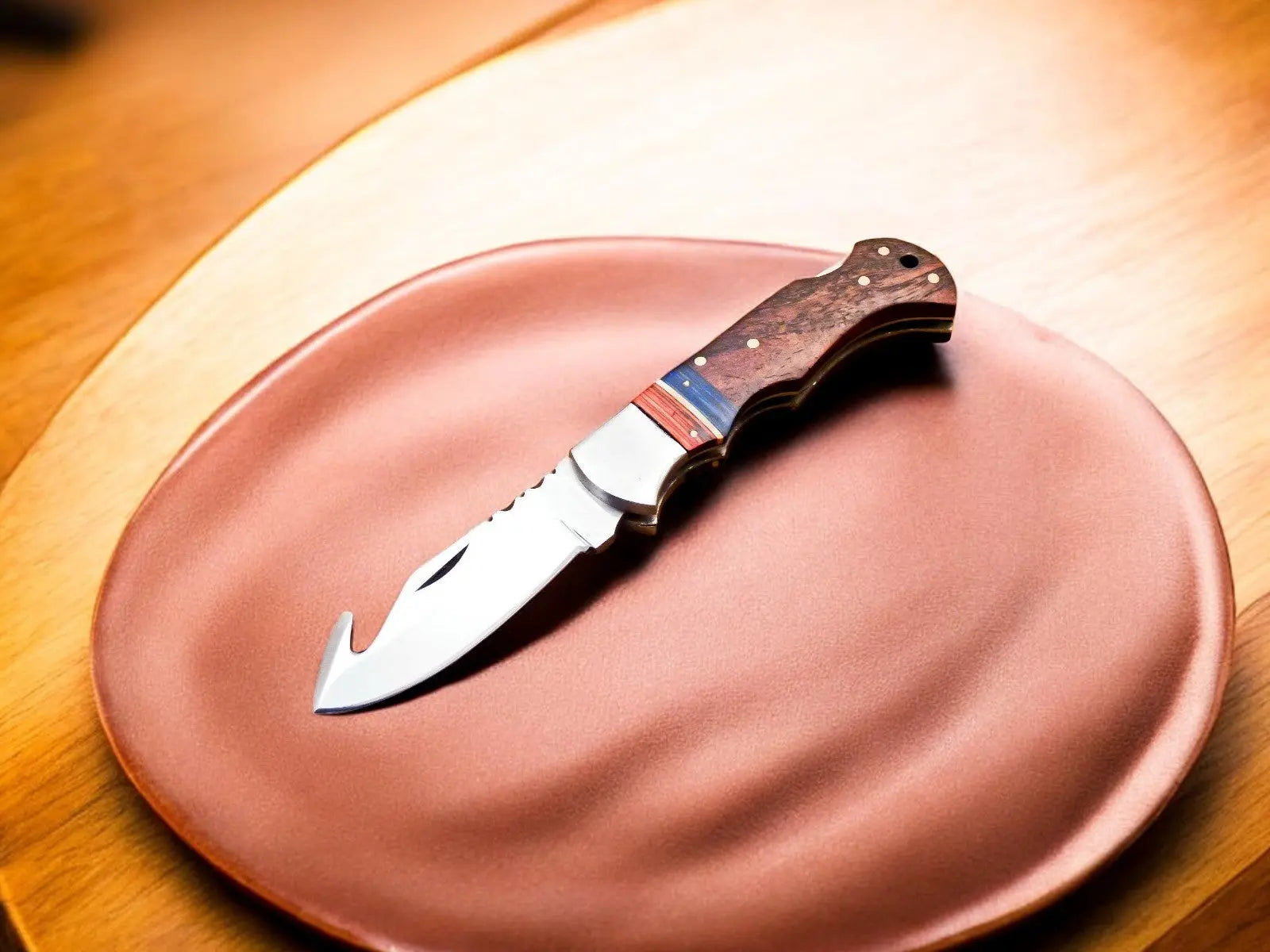 Custom Handmade Stainless Steel Pocket Knife – 3" Damascus Knife Store