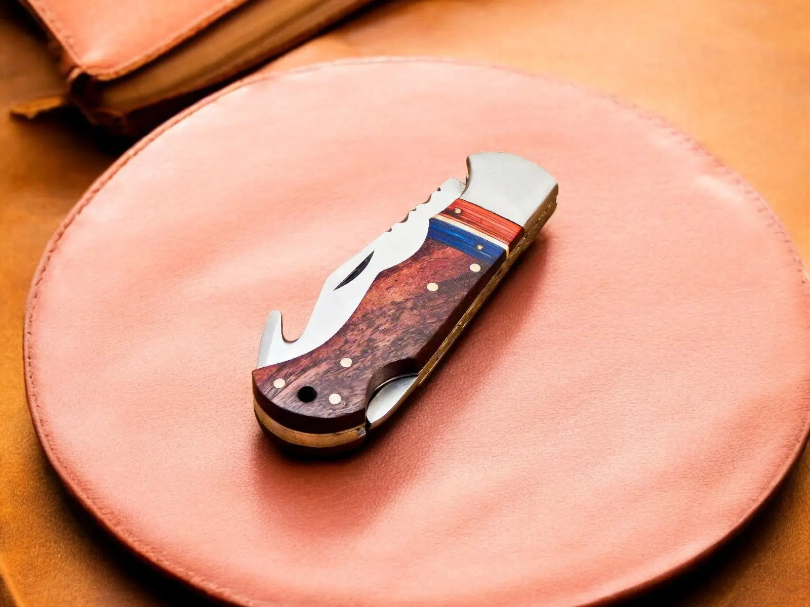 Custom Handmade Stainless Steel Pocket Knife – 3" Damascus Knife Store